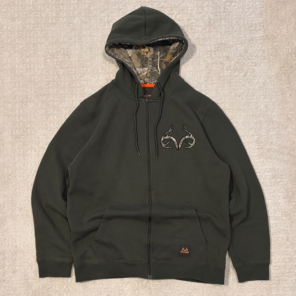Realtree Dark Green Zip Up Hoodie
